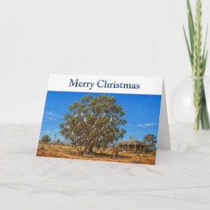 Aussie Christmas Gumtree Baubles Cockatoos Card