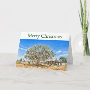 Aussie Christmas Gumtree with Baubles Card