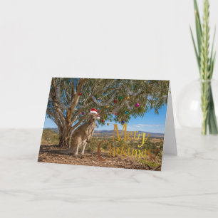 Aussie Christmas Kangaroo Gumtree Baubles Card