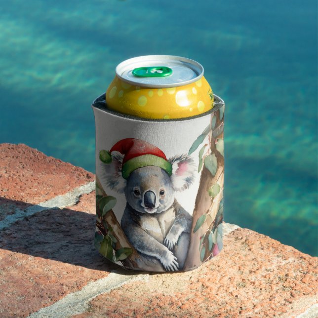 Aussie Christmas Koala  Can Cooler (In Situ Pool)
