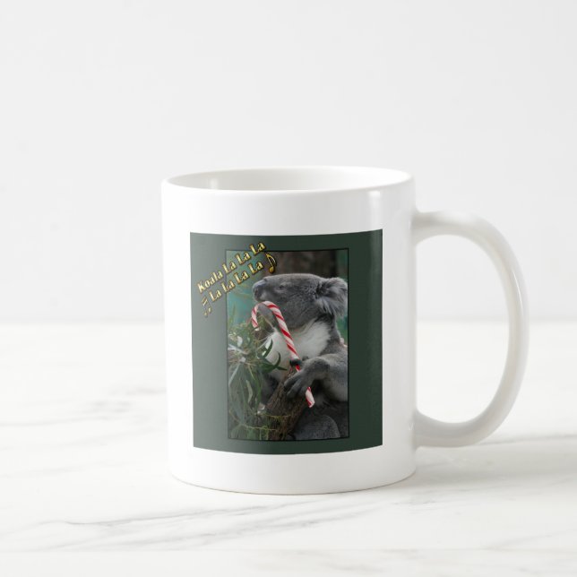 Aussie Christmas Koala with Candy Cane Coffee Mug (Right)