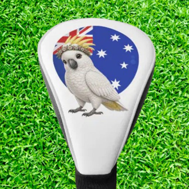 Aussie Cockatoo  Golf Head Cover ( Love golf and Aussie wildlife? Meet the Aussie Cockatoo Golf Head Cover)