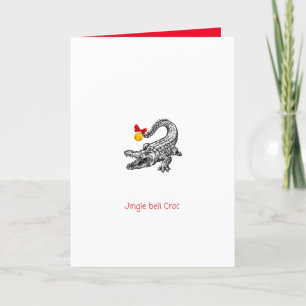 Aussie Crocodile Xmas Card