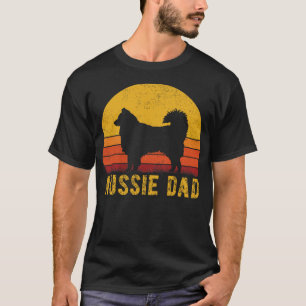Aussie Dad Vintage Australian Shepherd Dog Gift T-Shirt