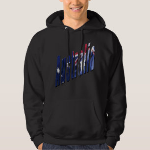 Aussie Dimensional Logo, Mens Black Hoodie