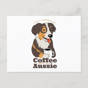 Aussie Dog Coffee Postcard