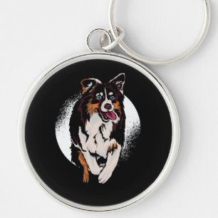 Aussie Dog Funny Cattle Paw Key Ring