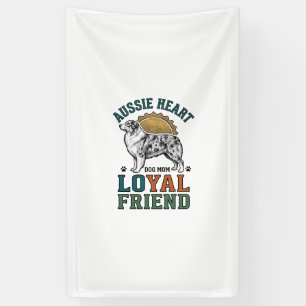 Aussie Dog Lover Vintage Engraved Shepherd Art_1 Banner