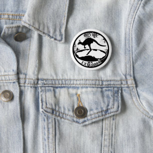 Aussie Explorer in grunge 6 Cm Round Badge
