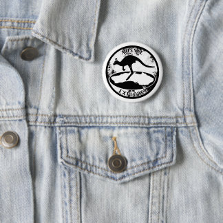 Aussie Explorer in grunge  6 Cm Round Badge