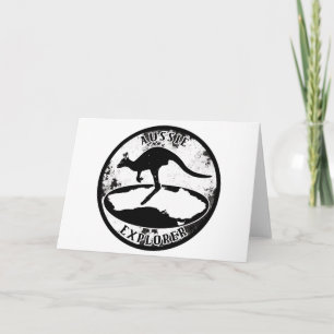 Aussie Explorer in grunge Card