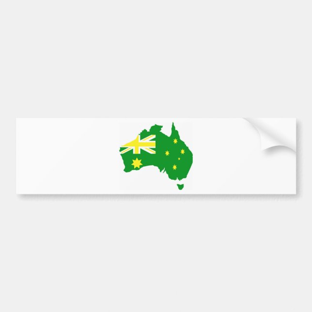 Aussie Flag Map Bumper Sticker (Front)