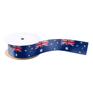 Aussie flag ribbon satin ribbon