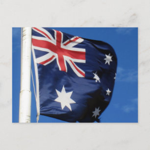aussie flagpole postcard
