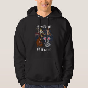 Aussie Friends Platypus Sugar Glider Koala Animal Hoodie