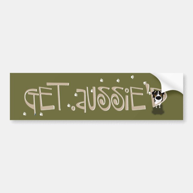 Aussie - Get Aussie'D Bumper Sticker (Front)