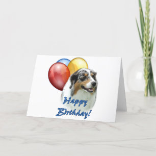 Aussie Happy Birthday Balloons Card