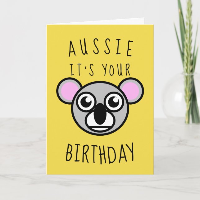 Aussie It's Your Birthday Card (Front)