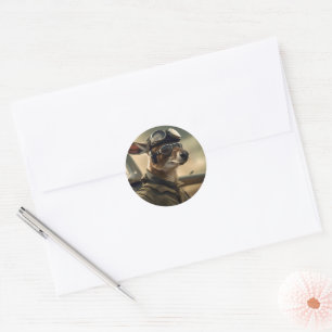 Aussie Kangaroo King Of The Airways, Classic Round Sticker