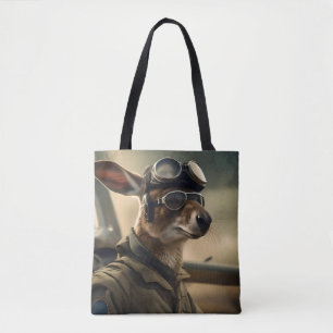 Aussie Kangaroo King Of The Airways, Tote Bag
