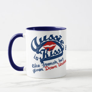 Aussie Kiss custom name mugs