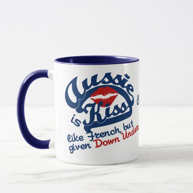 Aussie Kiss custom name mugs (Left)