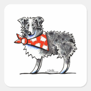 AUSSIE-M Australian Shepherd Square Sticker