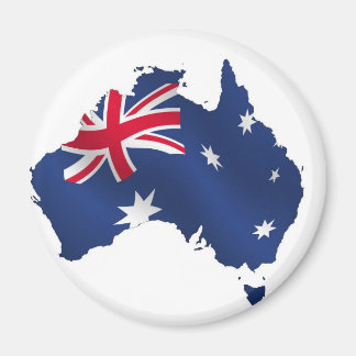 Aussie map flag magnet