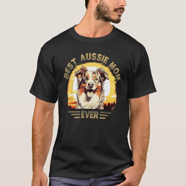 Aussie Mom Australian Shepherd T-Shirt (Front)