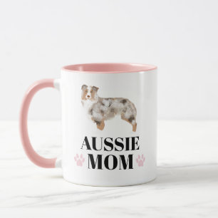 Aussie Mom red merle personalized with photo Mug