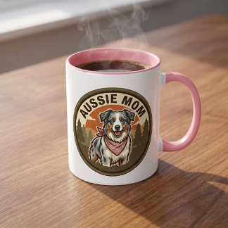 Aussie Mum Coffee Mug | Australian Shepherd Mum Gi