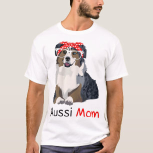 Aussie Mum Dog Bandanna Pet Lover Gift WoAussie T-Shirt
