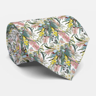 Aussie Native Bush Blooms Tie