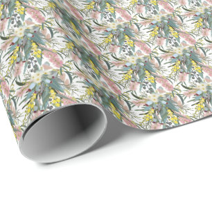 Aussie Native Bush Blooms Wrapping Paper