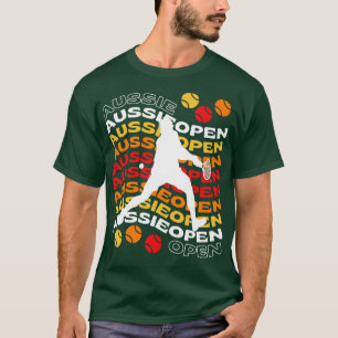 Aussie Open Wavy Text Tennis 3 T-Shirt