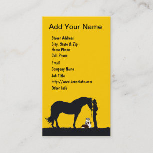 Aussie Pair Western Silhouette Business Card