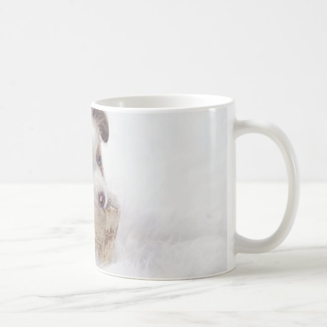 aussie red merle pup coffee mug (Right)