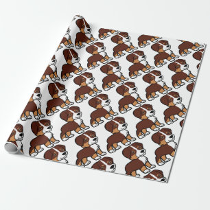 aussie red tri cartoon wrapping paper
