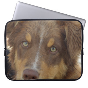 aussie red tri pup laptop sleeve