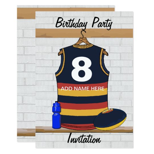 Download Aussie Rules Jersey Birthday party invitations | Zazzle.com.au