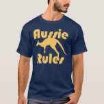 Aussie Rules T-Shirt<br><div class="desc">Keys to a great shirt.  Kangaroo.  Check.  Aussie Rules!</div>