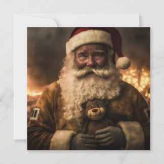 Aussie Santa Bear Single Sided Card