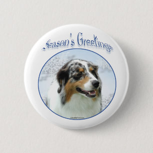 Aussie Seasons Greetings - Button