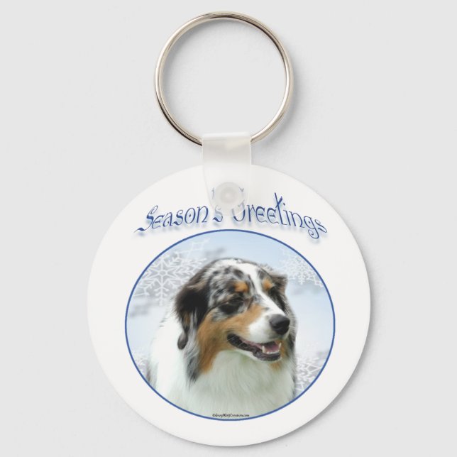 Aussie Seasons Greetings Keychain (Front)