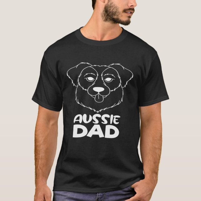 Aussie Shepherd Dad Australian Shepherd Dad T-Shirt (Front)