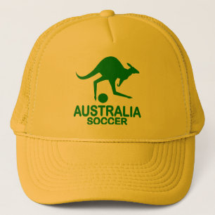 Aussie soccer green trucker hat