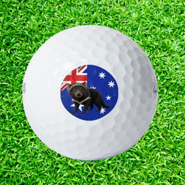 Aussie Tasmanian Devil Golf Balls (Aussie Tasmanian Devil Golf Balls – a bold, fun twist for your next round of golf!)