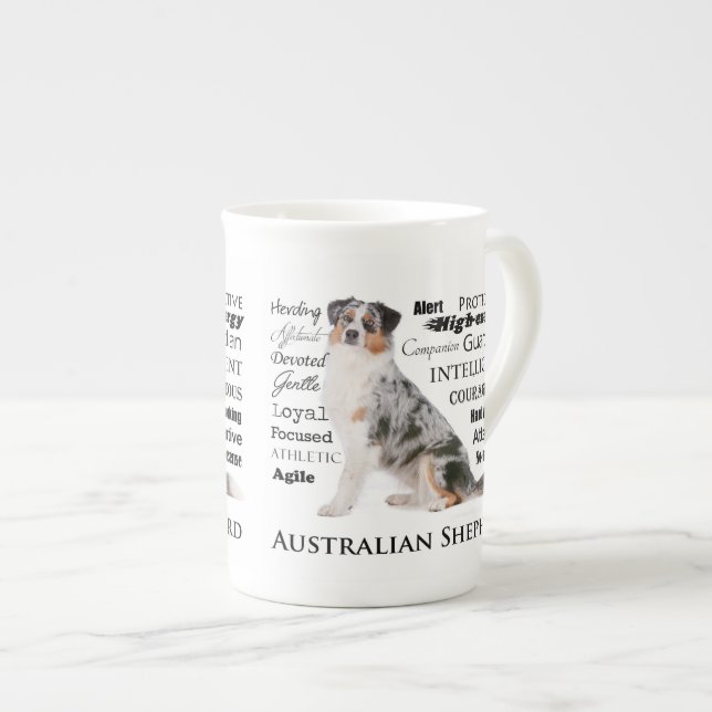 Aussie Traits Bone China Mug (Front Right)