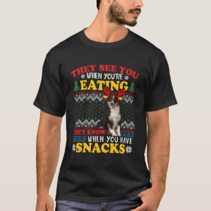 Aussie Ugly Christmas They See You'Re Eating Xmas  T-Shirt