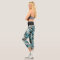 Aussie Wild Kingfisher Teal Capri Leggings